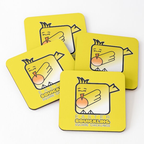 Item preview, Easter Chickling Retro Square Squickling Yellow designed and sold by Quooki.