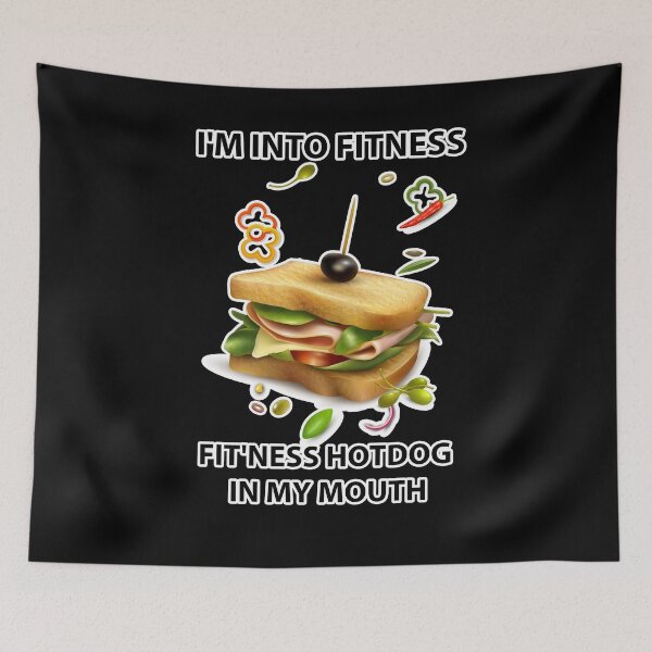 Item preview, i'm into fitness fit'ness hotdog in my mouth designed and sold by hicham4you.