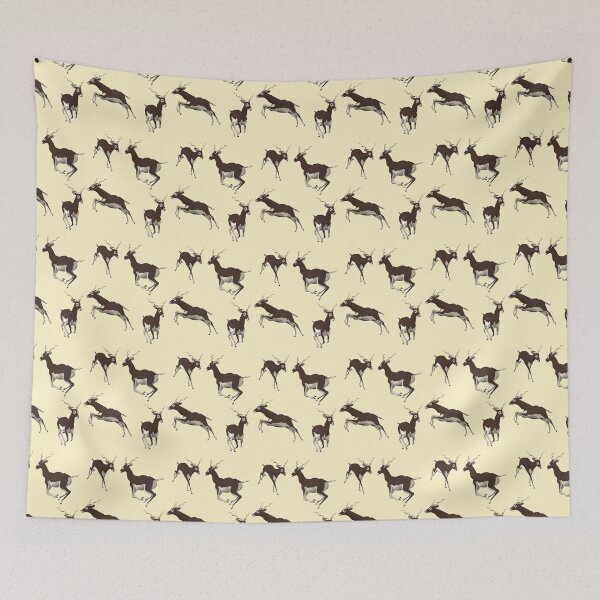 Item preview, 4 Blackbuck Antelope on a warm yellow background designed and sold by Kay Patterson.