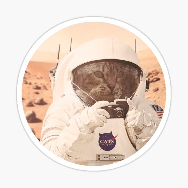 Item preview, Astronaut Cat Mars Landing designed and sold by BluePlanet.