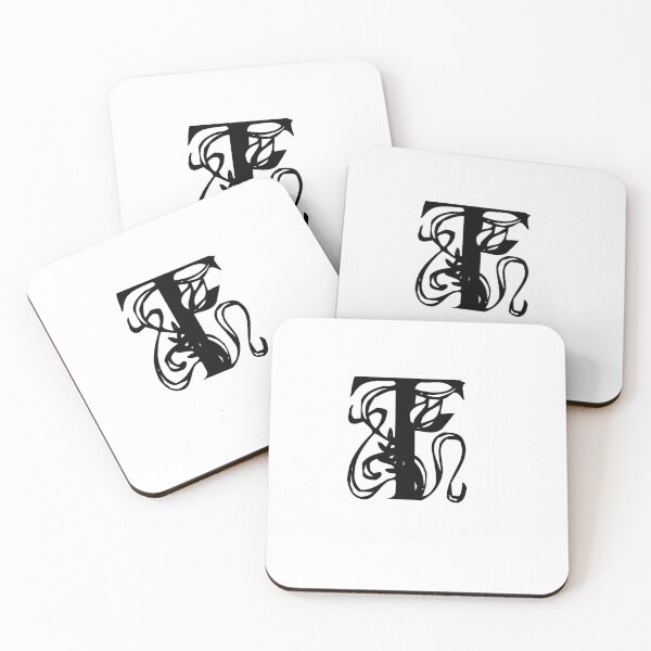 Item preview, Floral letter T designed and sold by DarkArtStudio.
