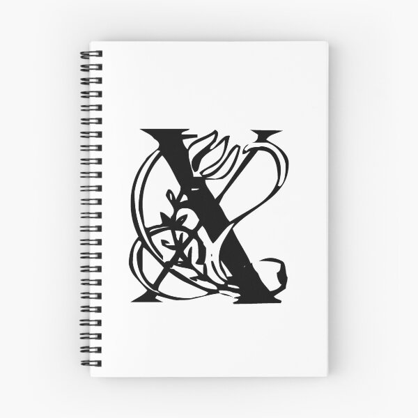 Item preview, Floral letter X designed and sold by DarkArtStudio.