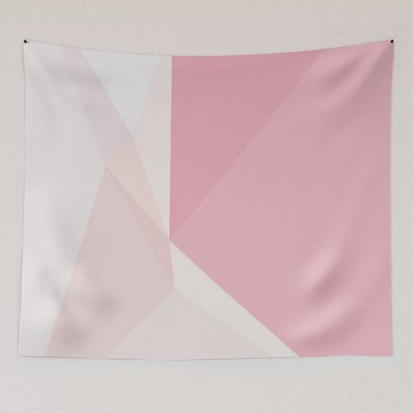 Item preview, Cream pink feminine geometric pattern designed and sold by Joie-et-Poesie.