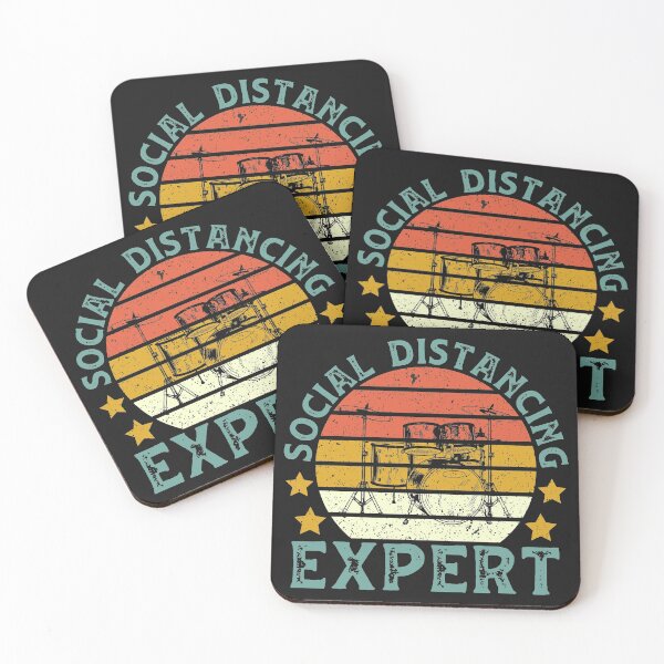 Item preview, Vintage Retro Drummer Social Distancing Expert designed and sold by DreamColor.