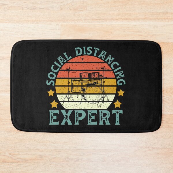 Item preview, Vintage Retro Drummer Social Distancing Expert designed and sold by DreamColor.