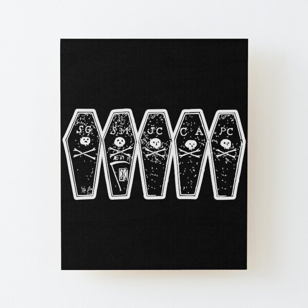 Boston Massacre Victims' Coffins Wood Mounted Print