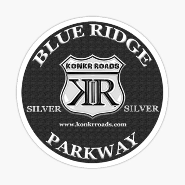 Item preview, Konkr Roads Blue Ridge Parkway TourTag Helmet Decal designed and sold by KonkrRoads.
