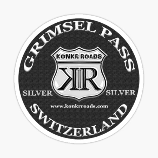 Item preview, Konkr Roads Grimsel Pass Switzerland TourTag Helmet Decal designed and sold by KonkrRoads.