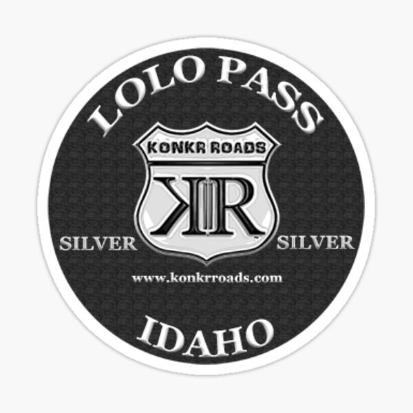 Item preview, Konkr Roads Lolo Pass Idaho TourTag Helmet Decal designed and sold by KonkrRoads.