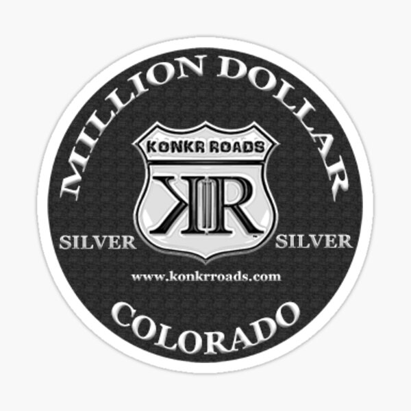 Item preview, Konkr Roads Million Dollar Highway TourTag Helmet Decal designed and sold by KonkrRoads.