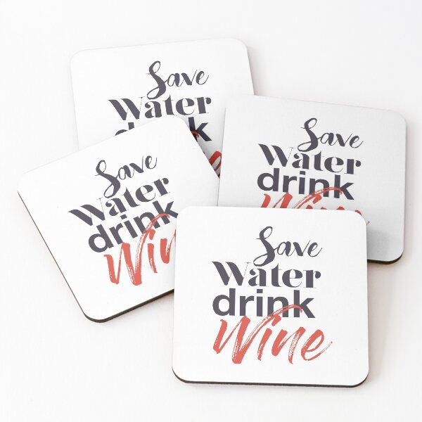 Item preview, Modern, creative, funny saying typographic design of Save Water Drink Wine designed and sold by theendup.