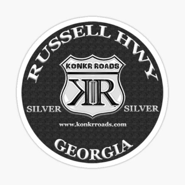 Item preview, Konkr Roads Russell Highway Georgia TourTag Helmet Decal designed and sold by KonkrRoads.