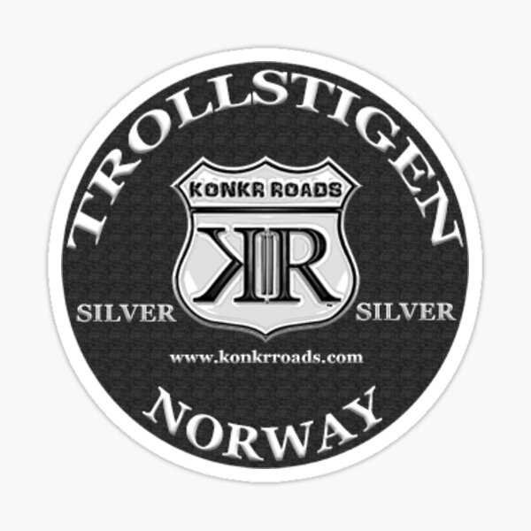 Item preview, Konkr Roads Trollstigen Norway TourTag Helmet Decal designed and sold by KonkrRoads.