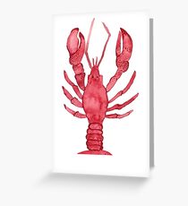 Lobster Watercolor Greeting Card