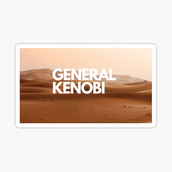 Vista previa del artículo con la obra «General Kenobi», diseñado y vendido por TheS3nate.