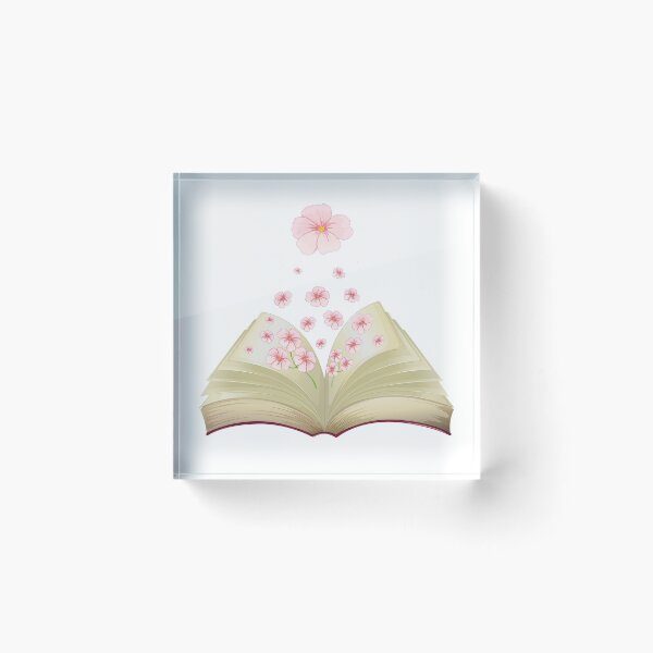 Item preview, flowers growing from book designed and sold by piskwi.