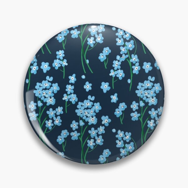 Item preview, Blue small flowers on a dark background Myosotis  designed and sold by Loyna.