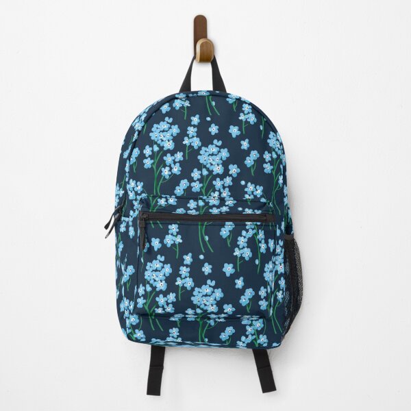Item preview, Blue small flowers on a dark background Myosotis designed and sold by Loyna.