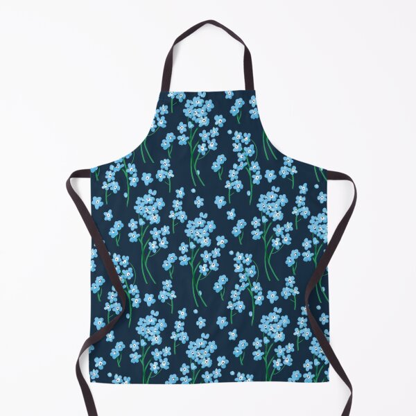 Item preview, Blue small flowers on a dark background Myosotis designed and sold by Loyna.