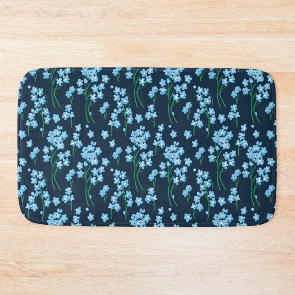 Item preview, Blue small flowers on a dark background Myosotis  designed and sold by Loyna.