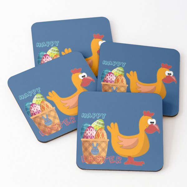 Item preview, Happy Easter Chicken And Easter Eggs designed and sold by Andjela Bakos.