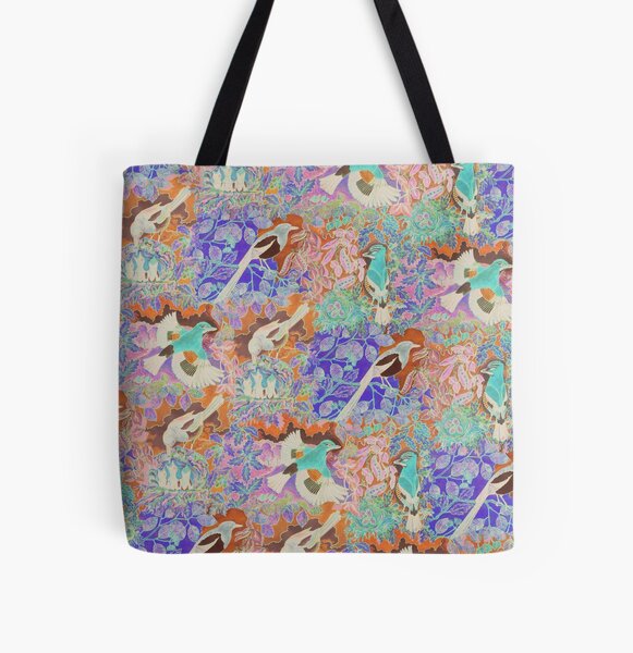 Autumnal Woodland Birds All Over Print Tote Bag