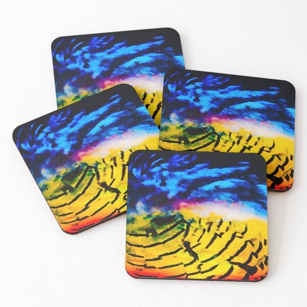 Item preview, Multi colour bird's feathers pattern Melbourne art image designed and sold by MelbourneGarden.