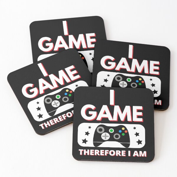 Item preview, I Game Therefore I Am.  Gamer humor designed and sold by GamerTogs.