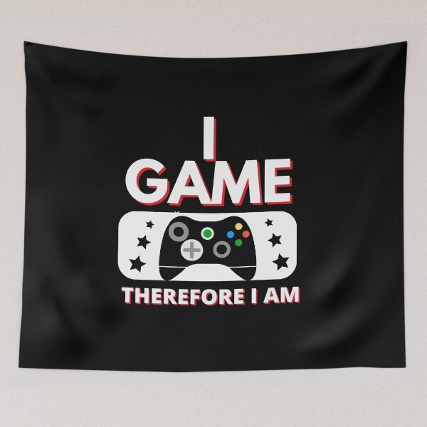 Item preview, I Game Therefore I Am.  Gamer humor designed and sold by GamerTogs.