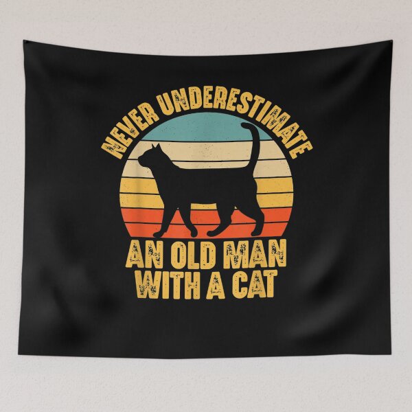 Item preview, Never Underestimate An Old Man With A Cat Lover Funny Gift  designed and sold by charissamo77.