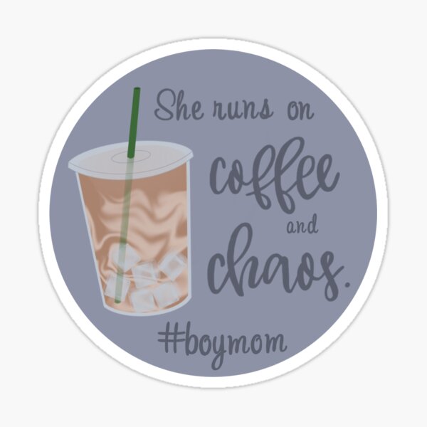 Shop Caffeine & Chaos Boy mom Tumblr - Black - Boymom Designs