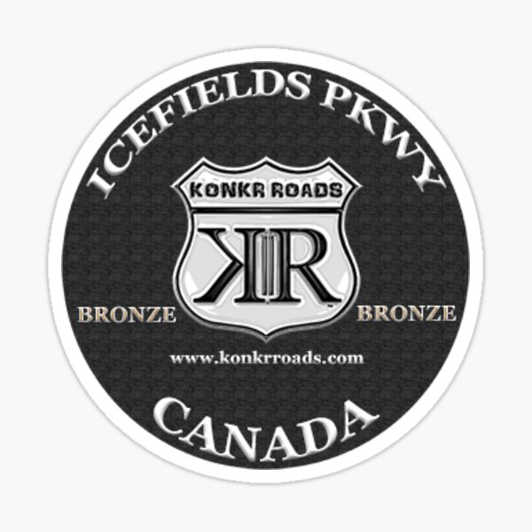 Item preview, Konkr Roads Icefields Parkway Canada TourTag Helmet Decal designed and sold by KonkrRoads.