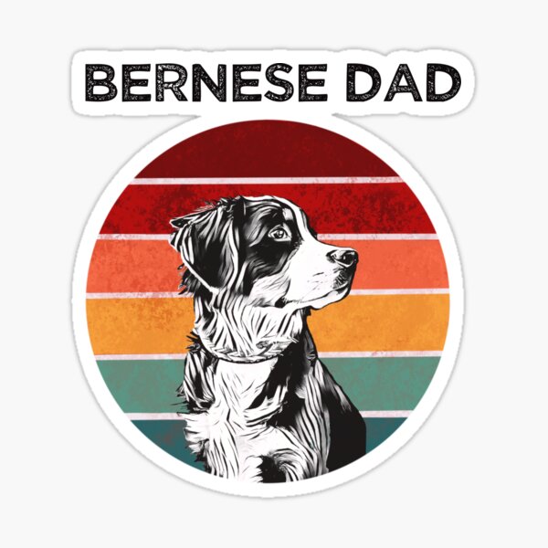 Retro Bernese Dad Sticker