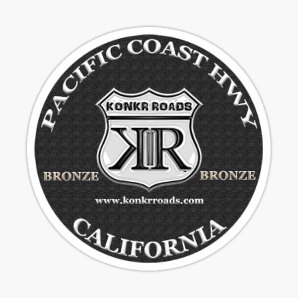 Item preview, Konkr Roads Pacific Coast Highway TourTag Helmet Decal designed and sold by KonkrRoads.