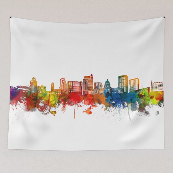 Item preview, boise skyline watercolor designed and sold by BekimART2.