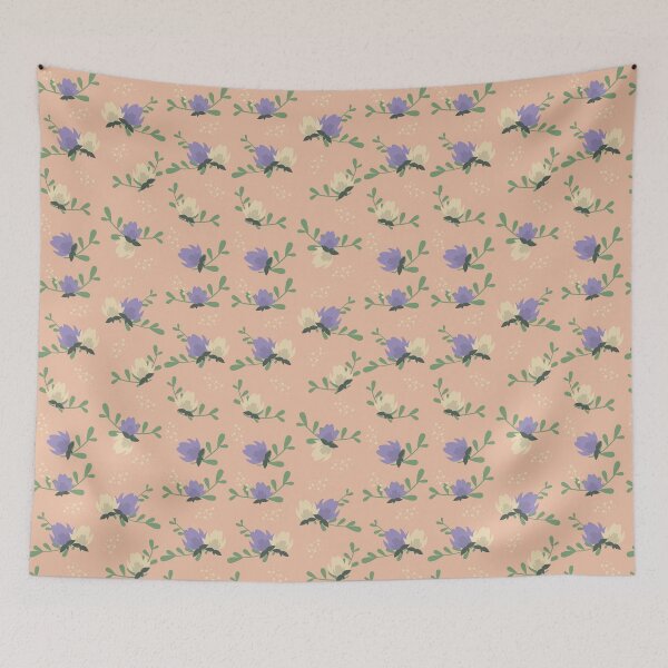 Item preview, Peachy Blueish Flower designed and sold by Wabi-sabishop.