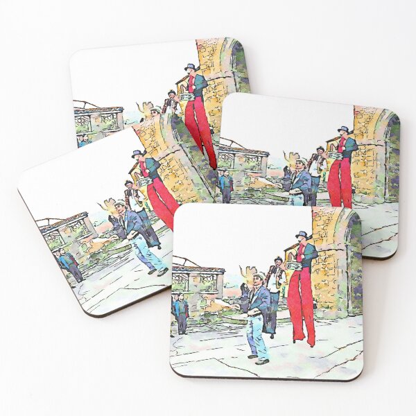 Item preview, Barbarano Romano: three acrobats and two boys designed and sold by Giuseppe Cocco.