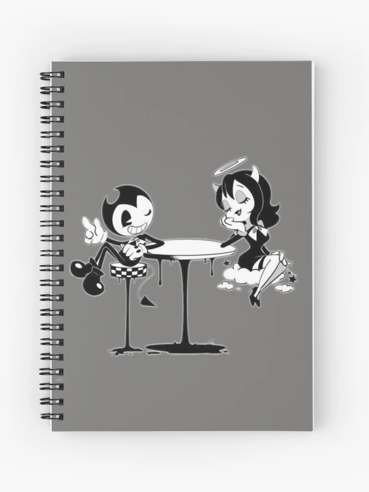 Ink Demon and Bendy (Bendy and The Dark Revival)  Spiral Notebook for Sale  by angyluffy