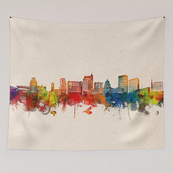 Item preview, boise skyline watercolor 2 designed and sold by BekimART2.