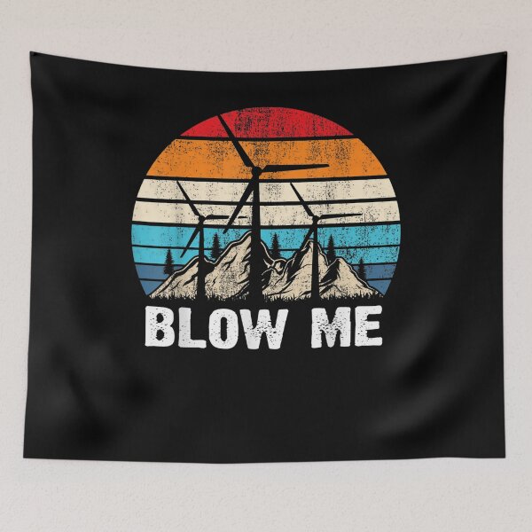 Item preview, Blow Me Windmill Climate Change Earth Day Retro Vintage  designed and sold by charissamo77.