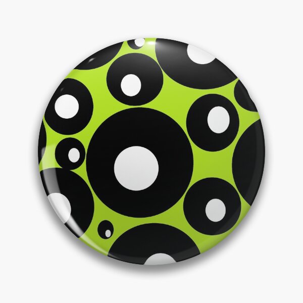 Item preview, Black and White Circles Print on Lime designed and sold by ArtIAM8.