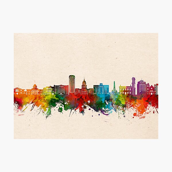 Item preview, springfield skyline watercolor designed and sold by BekimART2.