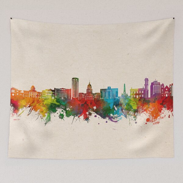 Artikelvorschau, Springfield Skyline Aquarell entworfen und verkauft von BekimART2.