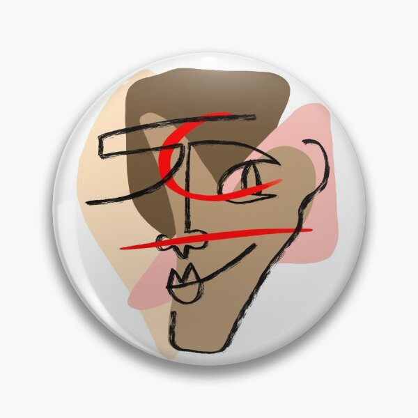 Item preview, Abstract face with red accents designed and sold by pumpkinpaixo.