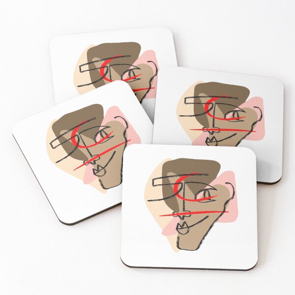 Item preview, Abstract face with red accents designed and sold by pumpkinpaixo.