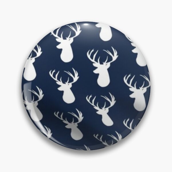 Item preview, Deer Fabric - Navy Deer Head Custom Fabric  designed and sold by wardrop24.