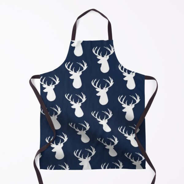 Item preview, Deer Fabric - Navy Deer Head Custom Fabric designed and sold by wardrop24.