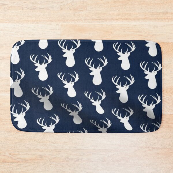 Item preview, Deer Fabric - Navy Deer Head Custom Fabric  designed and sold by wardrop24.