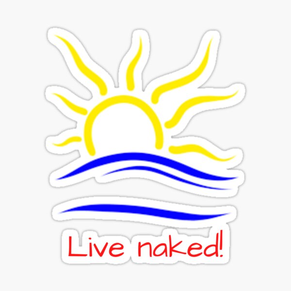 Item preview, Naturist Symbol - Live naked! - large designed and sold by SunCoastTees.