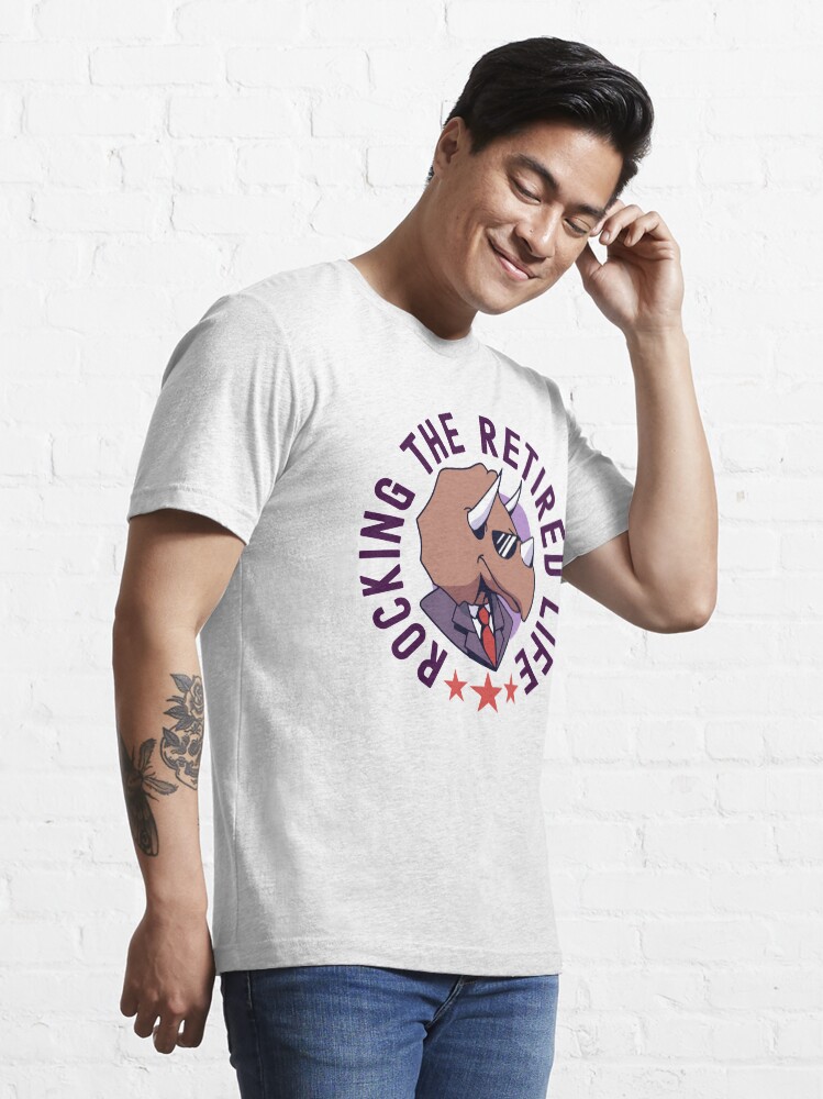 Alternate view of Rocking The Retired Life Funny Dinosaur in Suit With Sunglasses Essential T-Shirt